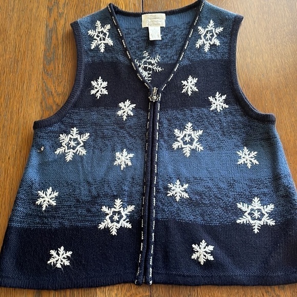 Christopher & Banks Hand Embroidered Wool Blend Vest Size S - Picture 4 of 10